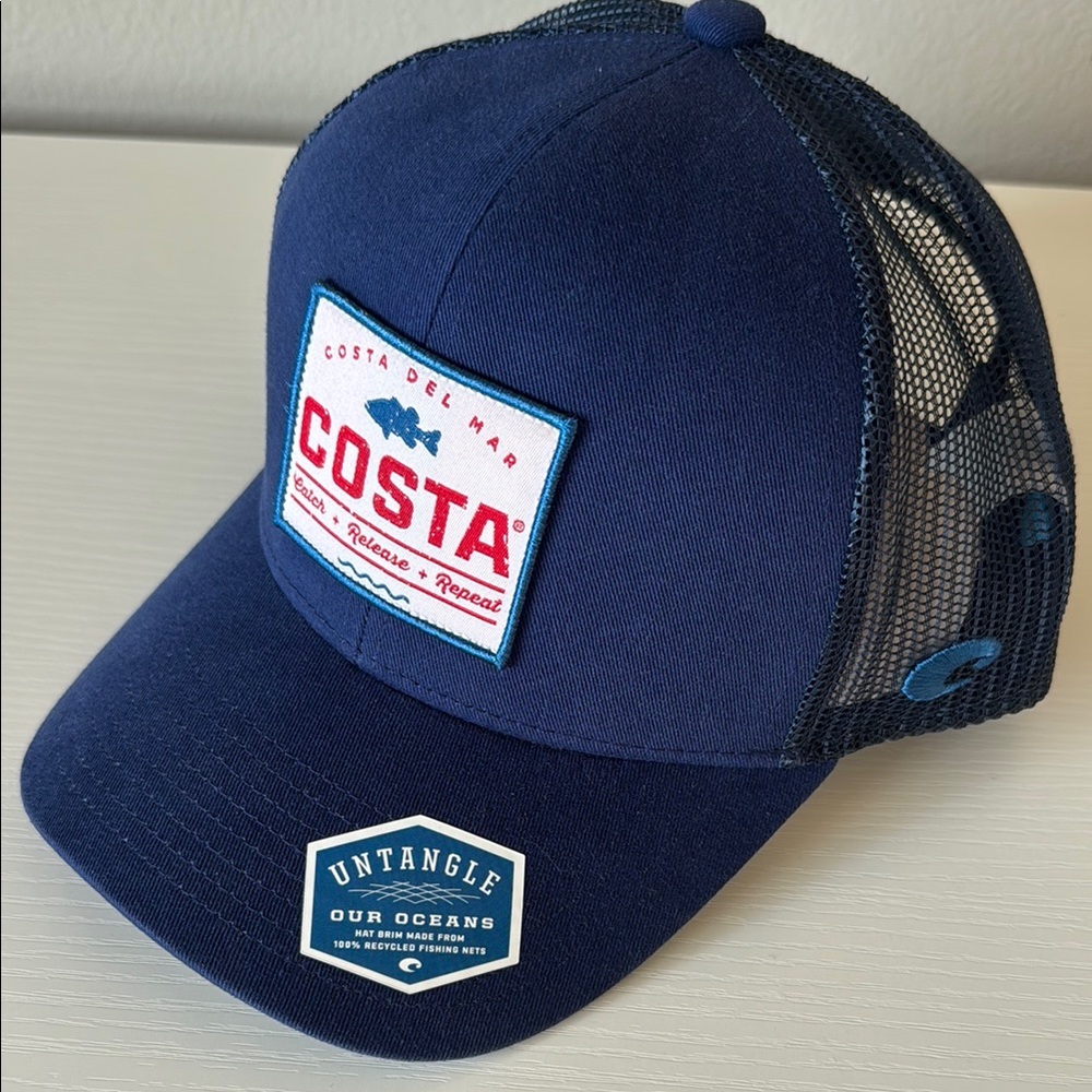 Costa Navy Blue Trucker Hat, new with tags